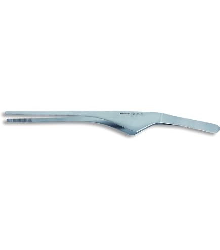 F. DICK Pinzetta 20 cm (pinzetta da cucina in acciaio inox, punta scanalata, pinza da cucina angolata, per decorazioni/decorazioni) 90156202