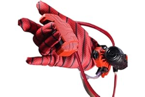 DGTSYAL 2 Set Gants de Lanceur Spiderman, Spiderman Jouet, Gant de Cosplay en Plastique pour Enfants, Super Spider Launcher Jouets de Poignet Lanceur de Héros Accessoires de Costume pour Enfants