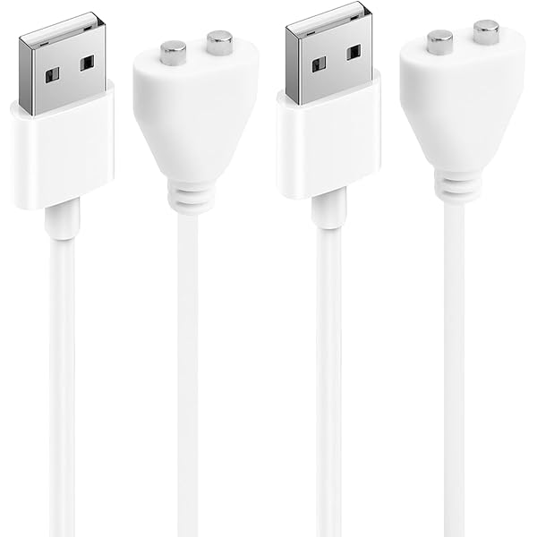 2er Pack Magnetisches USB-Ladekabel – 6 Mm Abstand, 0,8 M Länge, 1 A, Für Massagegeräte & Spielzeug