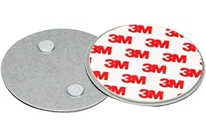 UNITEC Magnethalterung für Rauchmelder, Feuermelder, Rauchwarnmelder, rund, 70 mm Durchmesser, extrem starker Magnet, Montage ohne Werkzeug