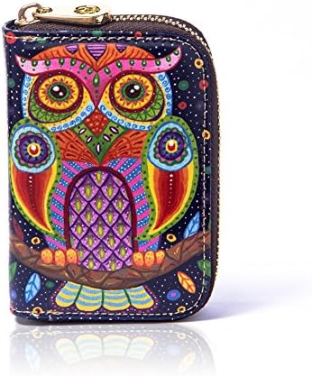 Credit Card Wallet-ChaMeiEe Leather Designer Credit Card Holder for Women Carton Printing Credit Card Case Wallet Protector (006)
