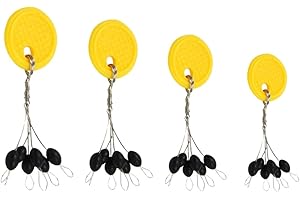HZAOPZE Bouchons de pêche en Caoutchouc 6 en 1-Lot de 192 Petits butoirs de Ligne - pour pêche à la Truite de 0,1 à 0,43 mm-Ovales-Noir,pour Les Ruisseaux, Les Rivières, Les Lacs(4 Tailles)