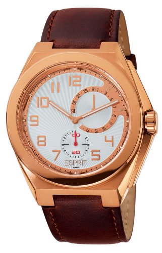 Esprit Herren-Armbanduhr Fine Craft Rose/Brown Analog Quarz ES101931003 Esprit Herren-Armbanduhr Fine Craft Rose/Brown Analog Quarz ES101931003
