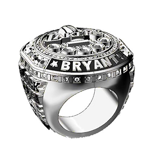 WANZIJING Male's Ring, 2016 Retraité NBA Lakers de Los Angeles Kobe Bryant 20 Anniversaire de Chamberlain Bague de Sport Taille 9-13