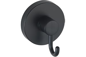 WENKO Vacuum-Loc zestaw 2 wieszaków na ręczniki, haczyki na ręczniki i akcesoria, mocowanie bez wiercenia próżnią, tworzywo sztuczne lakierowane na czarno, styl loft, każdy 6 x 6,7 x 5 cm