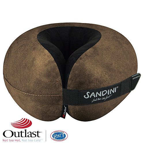 SANDINI TravelFix® – Premium Reisekissen/ Nackenkissen mit ergonomischer Stützfunktion – GROSSE AUSWAHL – Exklusiv mit Outlast® Temperaturausgleich erhältlich – GRATIS Tasche mit Befestigungs-Clip für platzsparenden Transport – Designed in Germany/ Made in EU/ German Design Award Nominée 2017 - 3