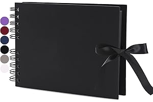 Vienrose Album Photo Scrapbooking 10x15 Livre Fait à La Main DIY Album 40 Pages Cadeaux pour Bebe Valentin Anniversaire Enfant Mariage Voyage Festival L'Obtention du Diplôme (Noir)