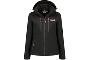 Canadian Peak Timmexeak Lady - Chaqueta Softshell Mujer Impermeable Con Capucha - Abrigo Mujeres Outdoor Cortavientos Resistente - Senderismo Esquí Otoño Invierno Primavera