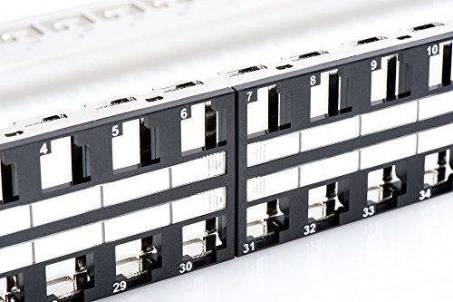 DIGITUS Professional DIGITUS Modulares Patch Panel, geschirmt, 48-Port, Beschriftungsfeld, 1HE, Rack Mount, schwarz - 4