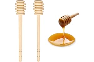 YYGMSS Cuchara Miel Madera de 15 cm, para Dispensador de Miel Mermelada, Portátil Palos para Miel Mermelada Recoger Varilla de Agitación, Recuerdos de Fiesta de Boda (12Piezas)