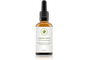 ‎VITALUNDFITMIT100 Lugolsche Lösung 50ml <5% - Originalrezeptur! - in pharmazeutischer Reinheit (Ph. Eur.) - Jodlösung in Braunglas mit hochwertiger Glas-Pipette