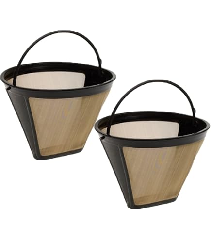 2 pezzi di filtri riutilizzabili per caffè n. 4 a cono per Ninja Bar Brewer, filtri di ricambio per caffè, filtri permanenti per caffè n. 4 a cono compatibili con la caffettiera