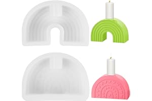 BUT OSWETF Silikonform Kerzenhalter, 2 Stk Silikonformen Gießformen, Silikon Regenbogenbrücken Kerzenständer Kerzenformen, 3D Giessformen zum Gießen für Dekoration handgemachte Kerze Epoxidharz Formen