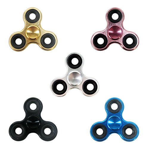 JILIGUALA Fidget Spinner, Spielzeug zur Stressentlastung, legiert, perfekt für ADS, ADHD, Angst und Autismus bei Erwachsenen und Kindern, metall, blau - 2