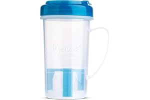 Merula Cupscup - Vaso de limpieza a vapor para microondas, color azul transparente