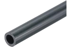 QUARKZMAN Tube Rigide en PVC Tube Rond 4mm ID 6mm OD 20cm Longueur Gris Foncé pour Conduite d'Eau, Artisanat, Manchon de Câble