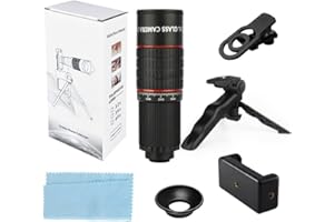 Eawfgtuw 22X Teleobjektiv für Smartphones HD Zoom Handy Kamera Objektiv mit Stativ Long Range Phone Kamera Sport Fotografie Objektiv Teleobjektiv