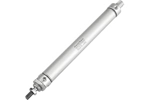Heschen Pneumatic Slim Air Cylinder, MAL 25-200, PT1/8'' Port, 25mm Bore, 200mm Stroke, Double Acting