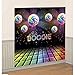 Produktbild NET TOYS 1,65 x 1,65 m 70er Jahre Wanddeko Folie Disco Wandbild Discokugel Wandfolie 70`s Wanddekoration Regenbogen Party Wand Bild