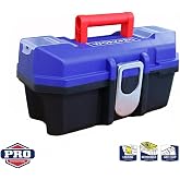 WORKPRO WP283021 13'' Metal Kilitli Plastik Takım &Ccedil;antası, ABS Plastik, 33.2x17.4x16.4 cm, 15kg Taşıma Kapasiteli, 2 Şeffaf B