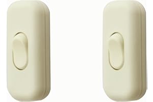 Torpedo Switch/[2 Pack] SFTlite White Inline Switch Use Inline 2 or 3 Core,Inline Lamp/Light/Bulb Switch