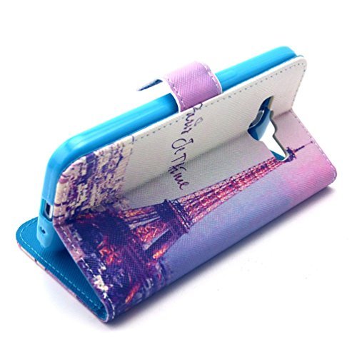 Samsung Galaxy Core Prime SM-G361 Funa de Cuero PU Leather Wallet Funda Carcasa flip cover para Samsung Galaxy Core Prime SM-G361F Funda Carcasa con Funci  n Soporte-Torres