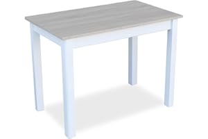 ‎METDREW Metdrew Esstisch aus Holz | 80x60 | holztisch | für 2 Personen | klein Tisch | Skandinavischer Stil | aus Kiefernholz | küchentisch | Tischplatte: Sonoma Eiche