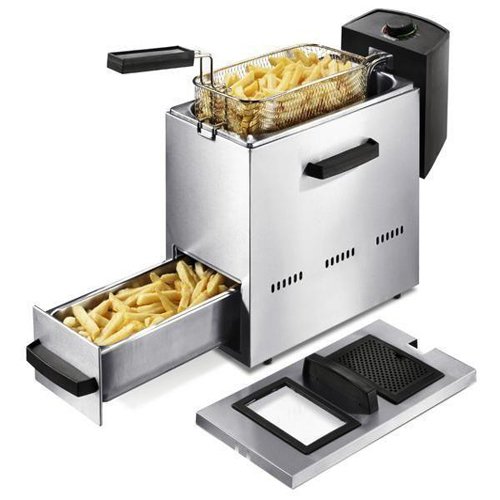 Nova 180200 friteuse-friteuse - 1,5 l, single, acier inoxydable, stand-alone, 1500W, 230 v)