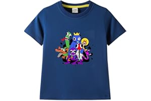 Zhongkaihua Rainbow Friends - Camiseta de manga corta para adolescentes, niñas, niños, verano, casual, anime, manga corta, linda camiseta, ropa de juego de dibujos animados