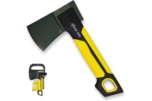 Xforst Hachette X-CA2 – Mini Hache 23 cm en Acier Carbone & Manche en Fibre de Verre – 560 g – avec Étui de Protection – Idéale Camping, Jardin & Outdoor
