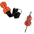 Tyatiyzn Planche Violoncelle, Accessoires pour Support Antidérapant, Support D'ancrage en Erable Massif pour Violoncelle Anti-Dérapant, 4 Trous,Sangle en Nylon