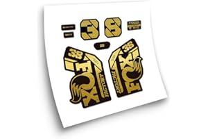 STAR SAM Pegatinas Compatibles con horquilla bici Fox 38 Heritage Collection 2021 Oro metalizado 1 CMT