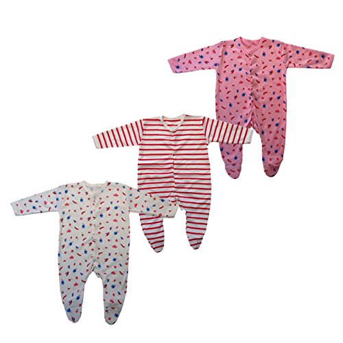 Brim hugs and cuddles pink cotton JUMP SUIT for baby boy /baby girl (pack of 3) RS.799 (47.00% Off) - Amazon