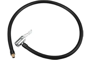 X AUTOHAUX 60cm Car Tire Inflator Extension Hose with Chuck Air Pump Rubber