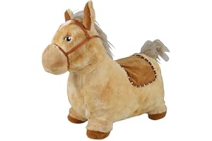 Bayer Chic 2000 401 30 Inflatable Bouncy Horse with Air Pump, Brown, Large