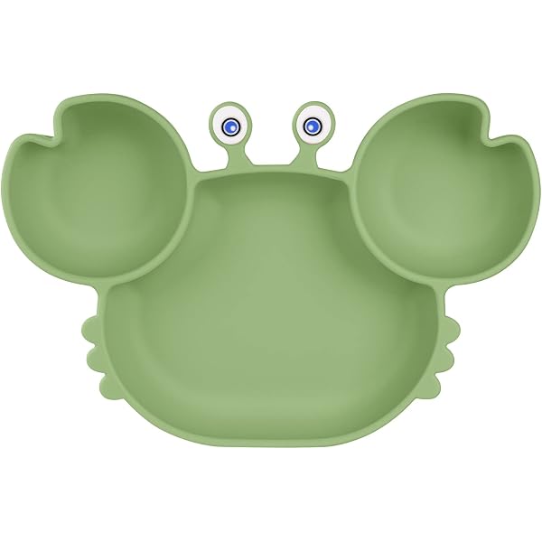 Assiette Ventouse Bébé Silicone - 3 Compartiments Anti-renversement