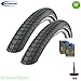 Produktbild 01022830SK 2 x Schwalbe Big Ben Reflex Race Guard schwarz + 2 Schläuche 50-622 (SV19 Sclaverantventil)