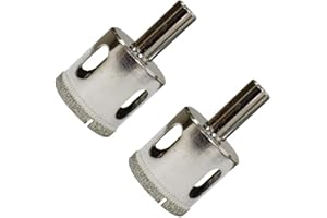 Albedel 2 pcs 30 mm Drill Bit Diamond Drill Cutter Saw Hole for Glass Ceramic Marble Tile Porcelain