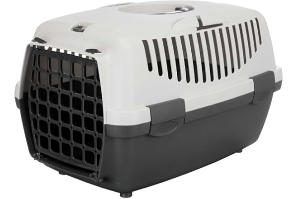 Trixie - Cage Transport Chien/chat - Capri 1 - 32 X 48 Cm - Gris Clair Et Foncé