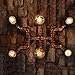 Produktbild A2m-czw 6 kopf Retro Vintage Wasserleitung Wandleuchte, Industrielle Antike Steampunk Industrielle Schmiedeeisen Wandleuchte für Cafe Clubhouse Erholung Wohnzimmer Dekorative Wandlampe