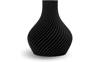 ‎NATUMO NATUMO Design 3D Vase Kunststoff „Bulba“– bruchsichere Blumenvase modern, Deko Vase mit skulpturaler Form (Schwarz, 12cm)