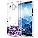 Produktbild Huawei Mate 10 Glitzer Hülle,LeYi süße Frauen Mädchen Flüssig Bewegende Treibsand Transparent Slim Dünn TPU Silikon Handyhülle mit HD-Schutzfolie für Huawei Mate 10 Case Cover ZX Purple