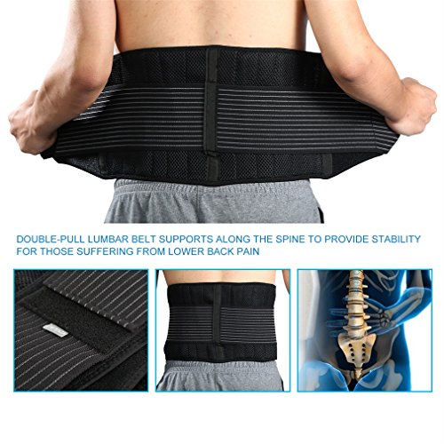 OUTAD Rückenbandage | Rückenstütze für Herren und Damen, Rückenstützgürtel| Bauchweggürtel, Stützgürtel Rücken, Rückengurt, Bauch Bandage, Fitnessgürtel gegen Rückenschmerzen - 3