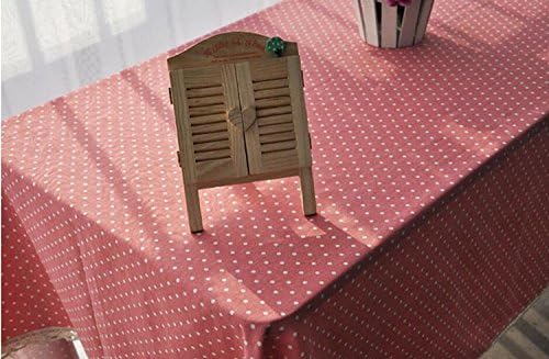 Cottenna Blush Pink Polka Dot Cotton &amp; Linen Tablecloth
