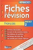 Image de DEFIBREVET FICHES FRANCAIS 3E