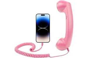 Retro Telephone Handset Receivers, Retro Type-C Comfortable Home Supplies with Microphone - Old Telephone Handset, Cell Phone Receiver Microphone Speaker for Mobile Phone, Tablet, Laptop