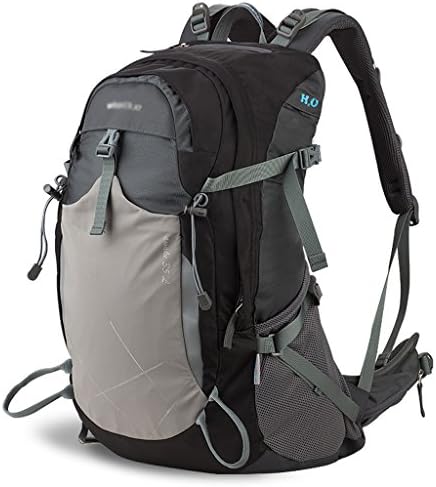 Xuan - worth having Outdoor Backpack Mountaineering Bag Shoulder Men And Women Camping Travel Bag Sports Bag Riding Bag 35l Waterproof Swiss Design Suspension With Water Repellent+ Rain Cover ( Color : Black )