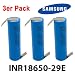 Produktbild 3x Samsung INR18650-29E - Z Lötfahne - Akku - (2900mAh/3,7V/10A/37W) - Ideal für E-Bike & Werkzeuge