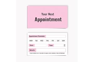 Pack of 100 Client Reminder Cards (84 x 55 mm) Appointment Cards Hairdressing for Beauty Treatments Salon Papa Prints®