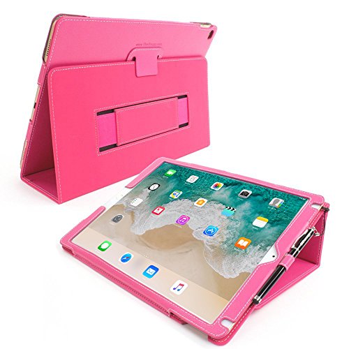 iPad Pro 12.9 (2017) Hülle Pink, Snugg Leder iPad Pro 12.9 (2017) Schutz Klapphülle Case Cover [Lebenslange Garantie] mit Ständer für Apple iPad Pro 12.9 (2017)